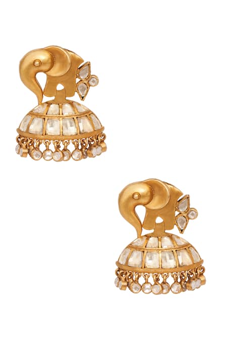 Anita Dongre The Haathi Carved Jhumkas 