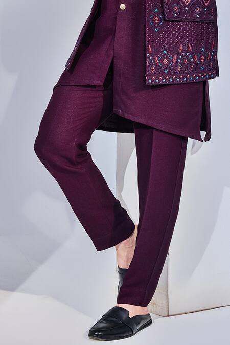 Buy Chatenya Mittal Purple , Satin Sequins, Embroidery Gul Bloom Long Bundi Set Online at Aza Fashions Buy_Chatenya Mittal_Purple , Satin Sequins, Embroidery Gul Bloom Long Bundi Set_Online_at_Aza_Fashions