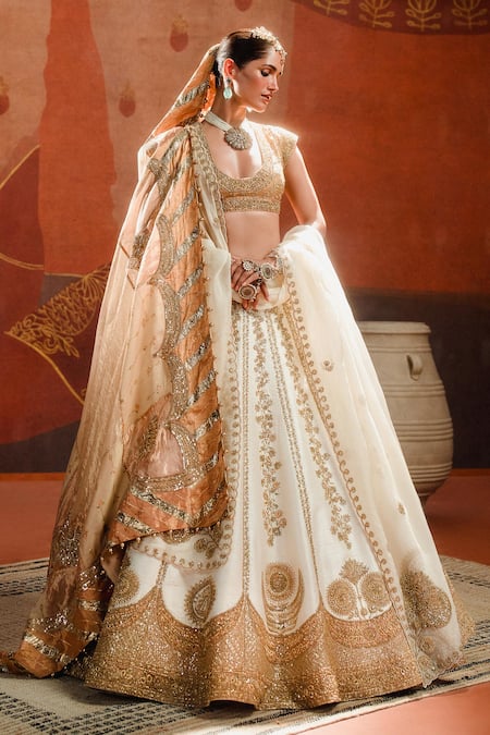 Masaba Nan Khati Zardozi Embroidered Bridal Lehenga Set 