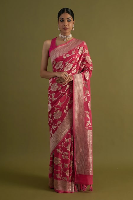 Neitri Dhani Gul Jaal Handwoven Saree 