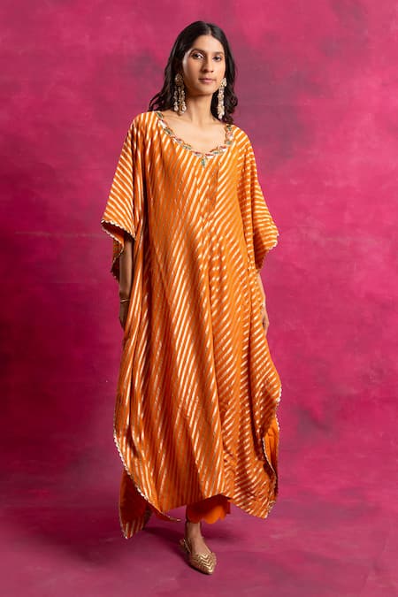 Neitri Leheriya Pattern Kaftan & Pant Set 