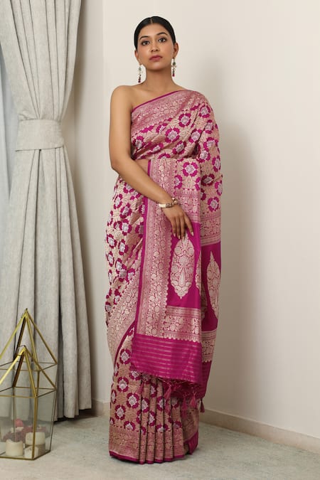 Neitri Rattna Floral Jaali Woven Banarasi Saree 