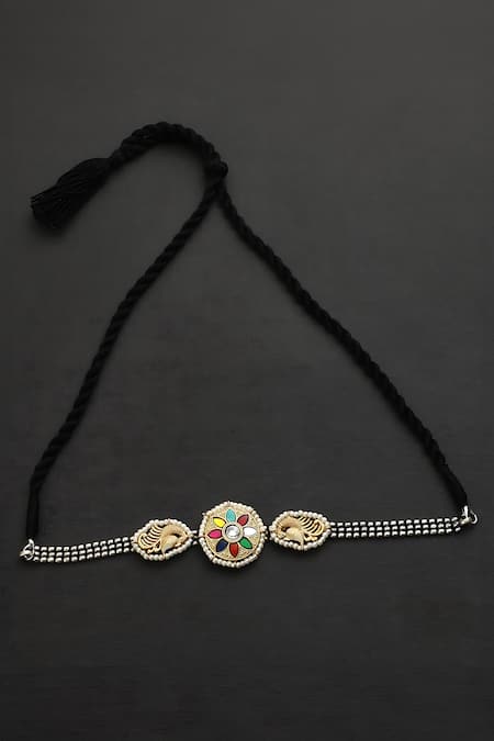 Mero Jewellery Multi Color Kundan Navratna Floral Motif Choker 