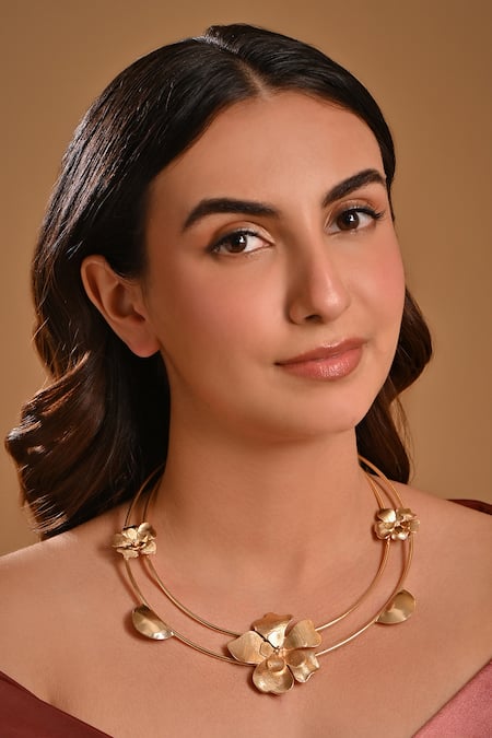 Raga Baubles 3D Floral Choker Necklace 