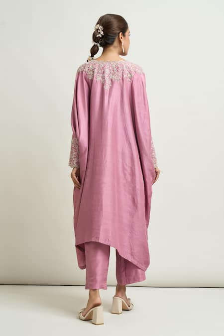 Mrunalini Rao Floral Embroidered Kurta & Pant Set 