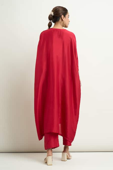 Mrunalini Rao Zardozi Embroidered Kaftan & Pant Set 