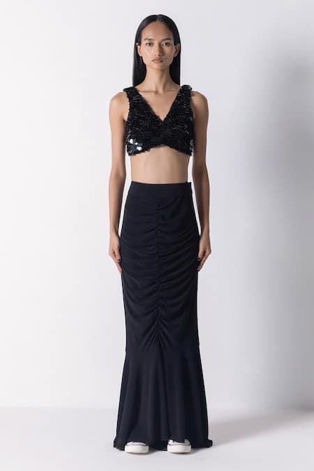 431-88 by Shweta Kapur Fin Ruched Skirt 