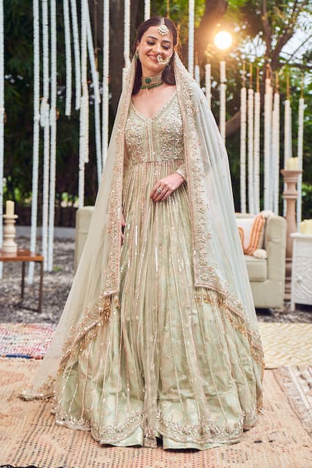 Swish By Dolcy And Simran Maharani Ambrosia Embroidered Jacket Kurta Lehenga Set 