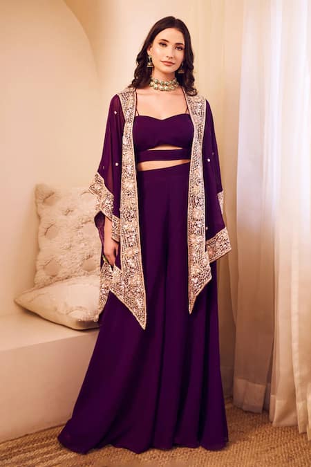 Swish By Dolcy And Simran Mast Magan Noor Bahar Embroidered Cape Set 