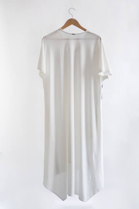 Shop_431-88 By Shweta Kapur_White Lycra Sequins V-neck Chrome High-low Kurta 20 _Online_at_Aza_Fashions