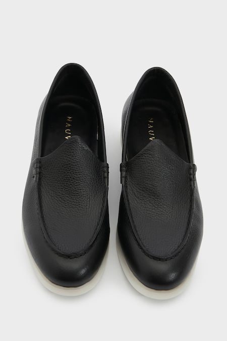 Shop_Nauvab_Black Nagra Textured Floaters _at_Aza_Fashions