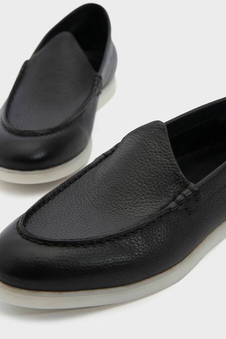 Shop_Nauvab_Black Nagra Textured Floaters _Online_at_Aza_Fashions