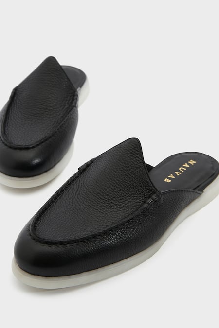 Shop Nauvab Black Nagra Textured Floaters Online at Aza Fashions Shop_Nauvab_Black Nagra Textured Floaters _Online_at_Aza_Fashions