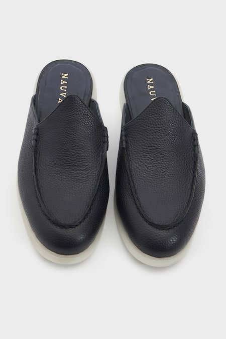 Nauvab Nagra Textured Pattern Leather Mojris 