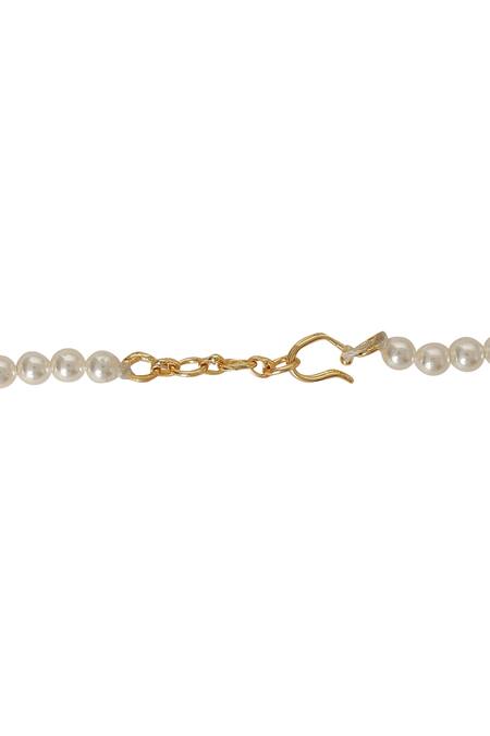 Shop_Xago_Yellow Le Kalonice Quartz And Kundan Necklace _Online_at_Aza_Fashions