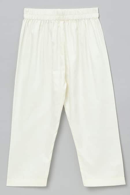 Byb Premium_Red Cotton Gota Patti, Pearls, Embroidery Floral Bundi And Kurta Set _at_Aza_Fashions