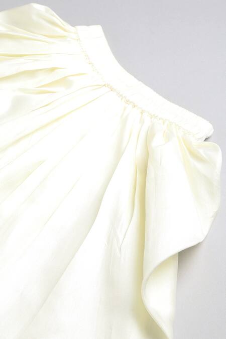 Buy_Byb Premium_Pink Cotton, Georgette Embroidery, Gota Floral Flared Kurta With Dhoti Pant 