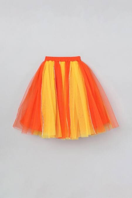 Shop Byb Premium Yellow Chanderi, Tulle Tassels, Embroidered Halter Neck Choli And Lehenga Set Online at Aza Fashions Shop_Byb Premium_Yellow Chanderi, Tulle Tassels, Embroidered Halter Neck Choli And Lehenga Set _Online_at_Aza_Fashions