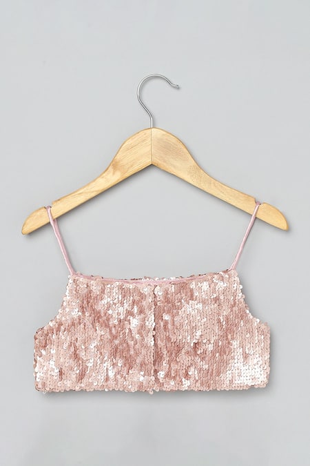 Byb Premium_Ivory Silk, Cotton Sequins, Embroidery Floral Crop Jacket And Culottes Set _at_Aza_Fashions