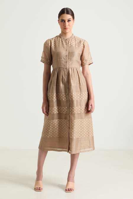 Arcvsh by Pallavi Singh Lace Detailed Midi Dress 