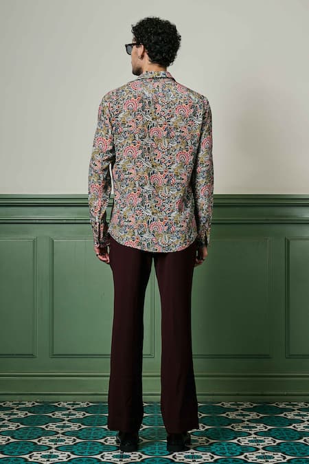 Shop Asuka Multi Color Liberty Habutai Silk Print Fleur Euphoria Shirt at Aza Fashions Shop_Asuka_Multi Color Liberty Habutai Silk Print Fleur Euphoria Shirt _at_Aza_Fashions