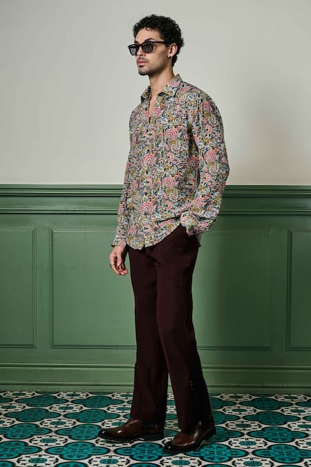 Asuka Multi Color Liberty Habutai Silk Print Fleur Euphoria Shirt Online at Aza Fashions Asuka_Multi Color Liberty Habutai Silk Print Fleur Euphoria Shirt _Online_at_Aza_Fashions