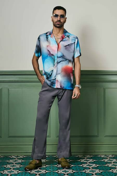 Asuka Oceanic Reverie Print Habutai Silk Shirt 