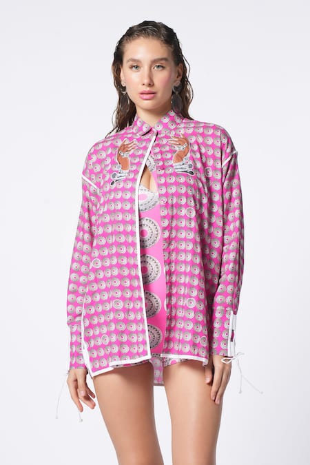 Ekastories Printed Patchwork Shirt 