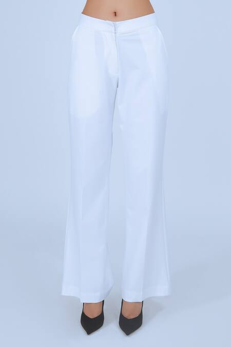 Buy Leh Studios White Viscose Suit Straight Pant Online at Aza Fashions Buy_Leh Studios_White Viscose Suit Straight Pant _Online_at_Aza_Fashions