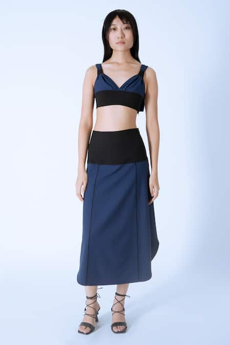 Leh Studios Suit Color Block Skirt 