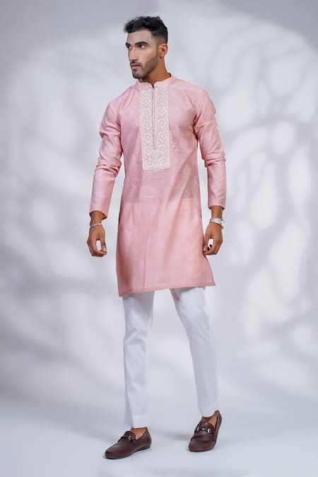 MENERO Thread Embroidered Kurta Pant Set 