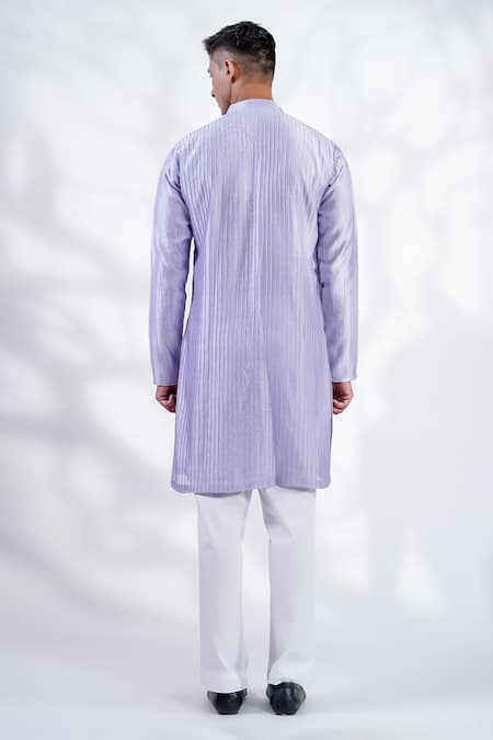 Menero Pintucked Mesh Work Kurta & Pant Set 