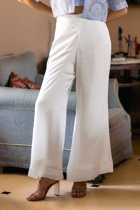 Buy Studio Radical Grey Silk, Organza Applique, Embroidery Round Neck, Lotus Jacket Pant Set Online at Aza Fashions Buy_Studio Radical_Grey Silk, Organza Applique, Embroidery Round Neck, Lotus Jacket Pant Set_Online_at_Aza_Fashions