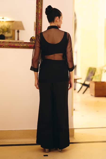 Studio Radical Patchwork Sheer Shirt Pant Set 