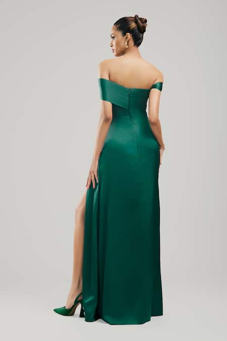 Brinda Sneha Hazel Thigh High Slit Gown 