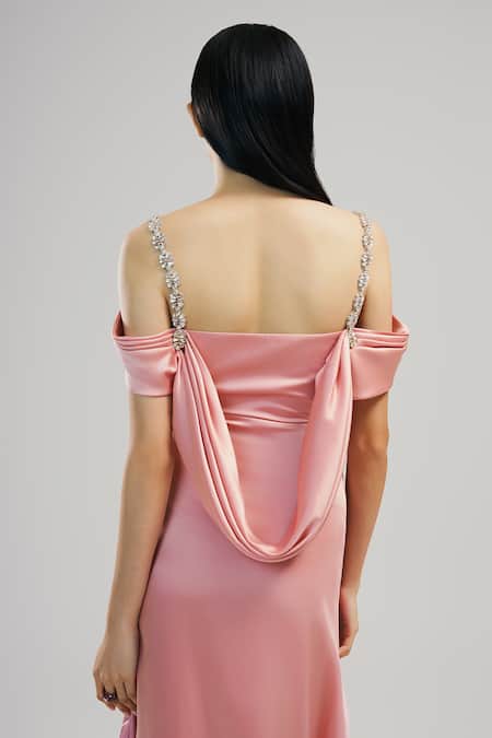 Brinda Sneha Aurora Cowl Draped Gown 