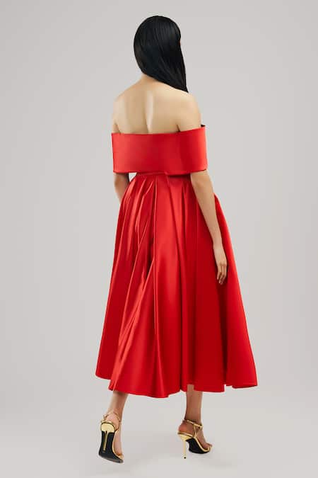 Brinda Sneha Amber Bow Shaped Bodice Dress 