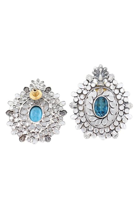 Sangeeta Boochra Hydro Gem Stone Studded Earrings 