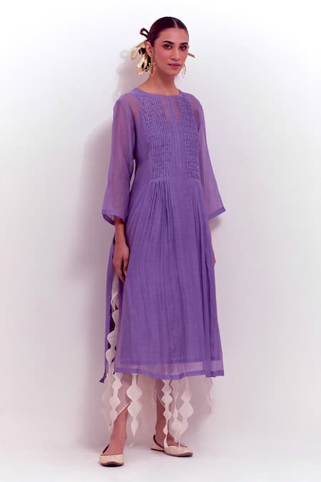 SHIKHA MALIK Textured Yoke Kurta 