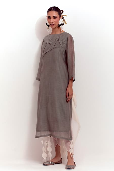 SHIKHA MALIK Pleated Bodice Kurta 