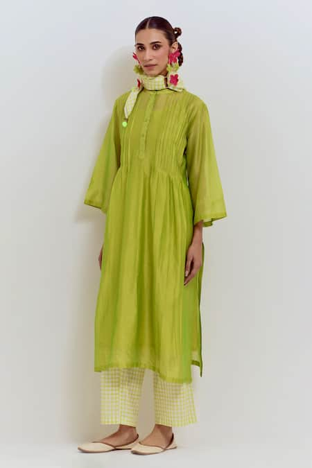 SHIKHA MALIK Pintuck Bodice Kurta 