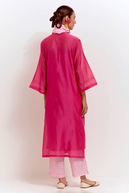 Shikha Malik Plain Pintuck Kurta 
