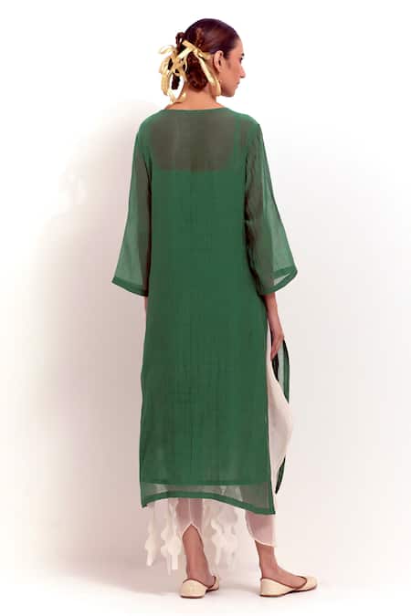 Shikha Malik Textured Bodice Kurta 