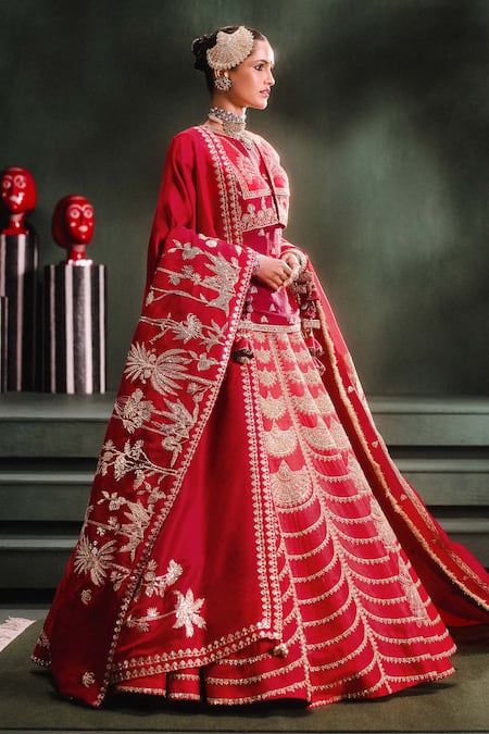 Masaba Anar Dana Embroidered Bridal Lehenga Set 