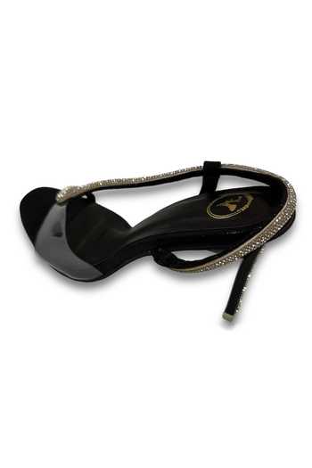 Buy_Sana K luxurious Footwear_Black Diamonds Strap Embellished Heels _Online_at_Aza_Fashions