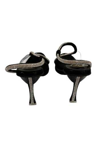 Shop_Sana K luxurious Footwear_Black Diamonds Strap Embellished Heels _Online_at_Aza_Fashions