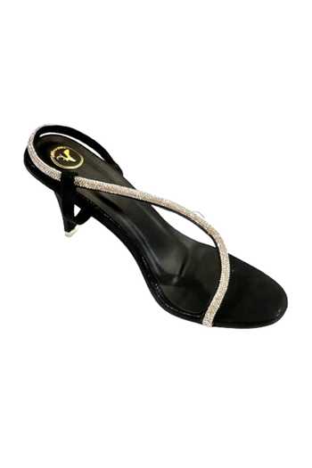 Shop_Sana K luxurious Footwear_Black Diamonds Strap Embellished Heels 