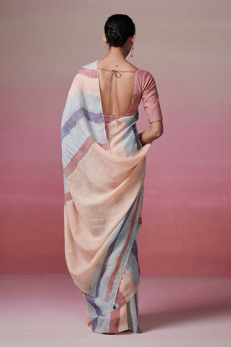Dressfolk Handwoven Saree with Running Blouse 