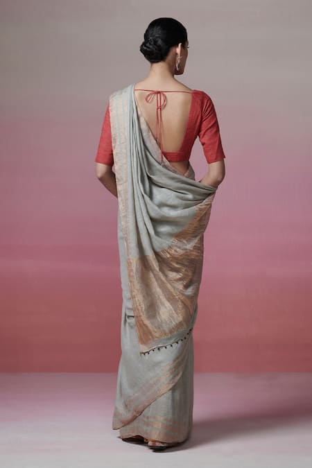 Dressfolk Grace Handwoven Saree With Unstitched Blouse Piece 