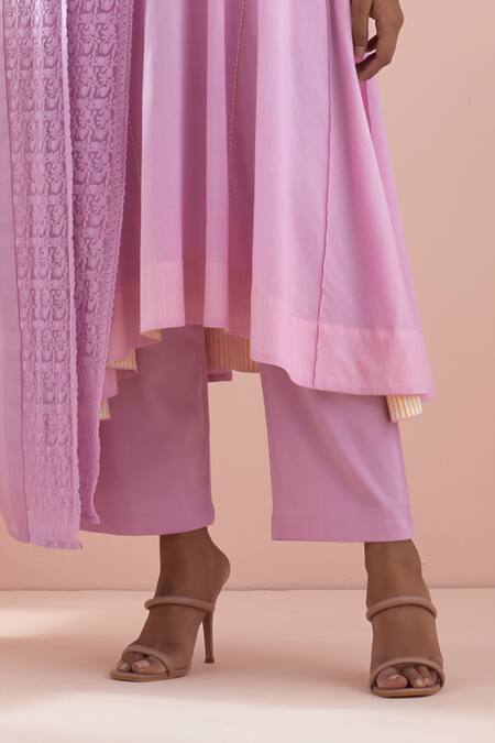 Vinusto Pink , Handloom Embroidery Floral Sleeve Kalidar Anarkali Pant Set Online at Aza Fashions Vinusto_Pink , Handloom Embroidery Floral Sleeve Kalidar Anarkali Pant Set _Online_at_Aza_Fashions